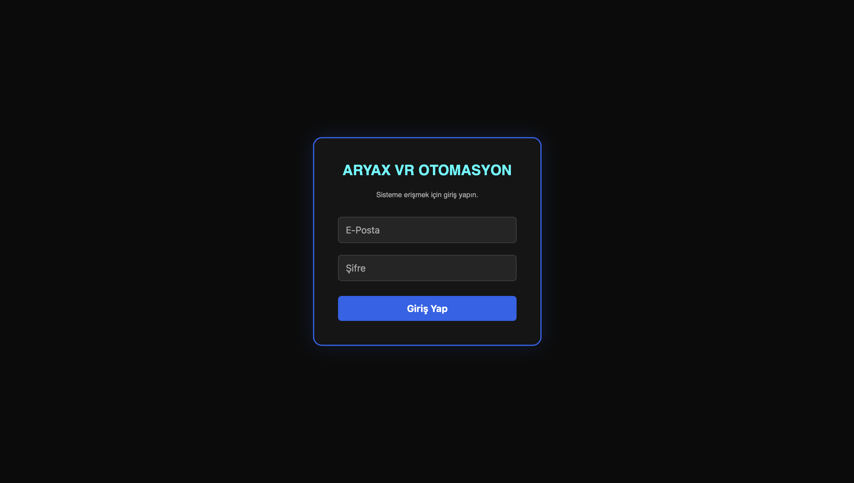 Aryax Kontrol Paneli 2